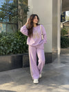 Lilac Colour Leopard Edge Co-ord Set