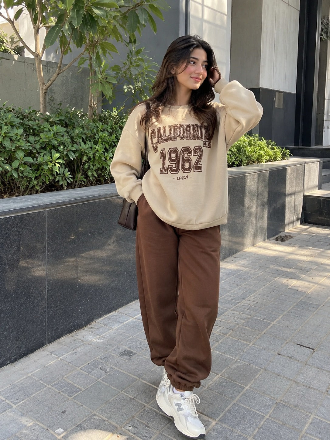 California Coffee Brown Colour Edge Co-ord Set
