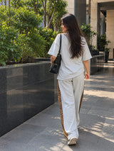 Steel Grey Leopard Edge Co-ord Set