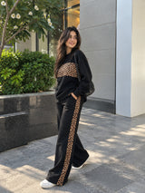 Rich Black Leopard Co-Ord-Set