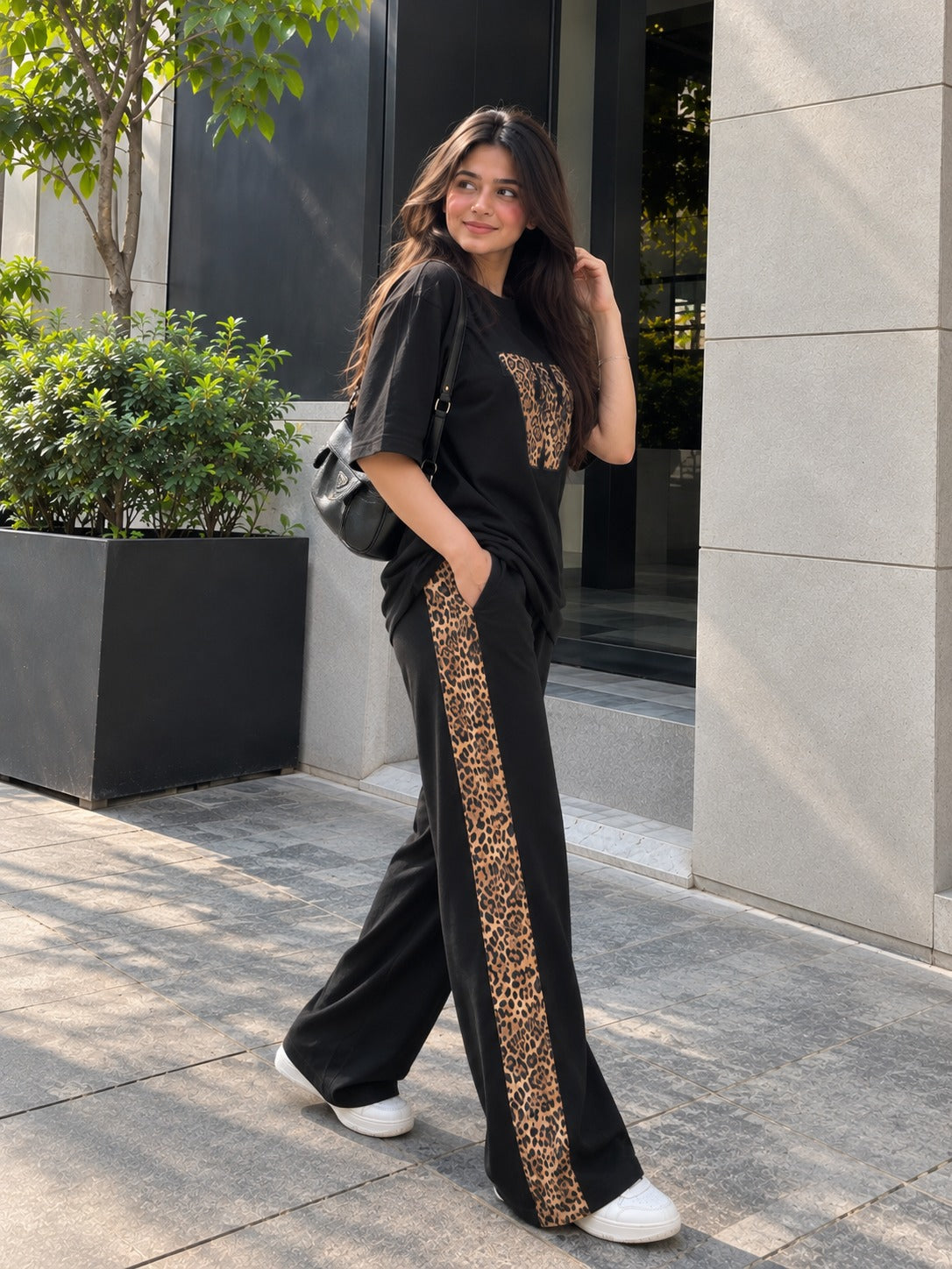 Rich Black Leopard Co-Ord-Set
