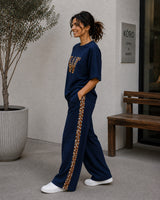 Midnight Leopard Edge Co-ord Set