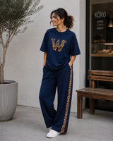 Midnight Leopard Edge Co-ord Set