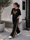 Rock Black Leopard Edge Co-ord Set