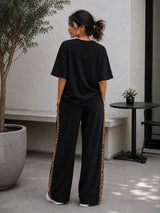 Rock Black Leopard Edge Co-ord Set