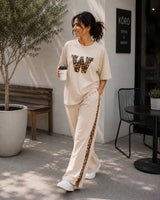 Beige Leopard Edge Co-ord Set