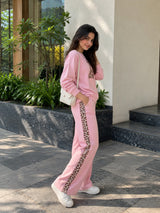 Baby Pink Leopard Edge Co-ord Set
