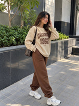 California Coffee Brown Colour Edge Co-ord Set
