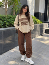 California Coffee Brown Colour Edge Co-ord Set
