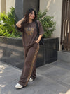Mud Brown Leopard Edge Co-ord Set