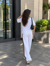 Cloud White Leopard Edge Co-ord Set