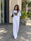 Cloud White Leopard Edge Co-ord Set