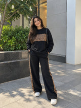 Rich Black Leopard Co-Ord-Set