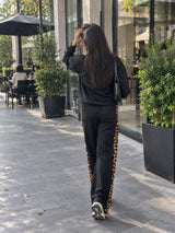 Rock Black Leopard Edge Co-ord Set