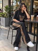 Rich Black Leopard Co-Ord-Set