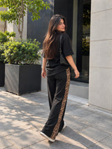 Rich Black Leopard Co-Ord-Set